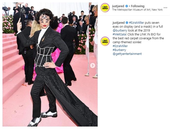 Ezra Miller. (Instagram/@justjared)