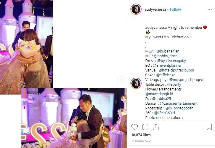 Ulang tahun mewah adik Randy Martin. (Instagram/@audyvanessa)