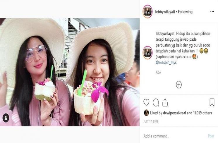 Kebersamaan Dewi Perssik dengan Lebby Wilayati (Instagram @lebbywilayati)