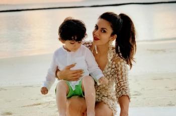 Natasha Poonawalla dan buah hati (Instagram/@natasha.poonawalla)