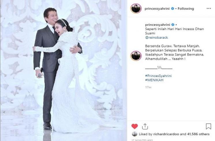 Syahrini dan Reino Barack (Instagram @princessyahrini)
