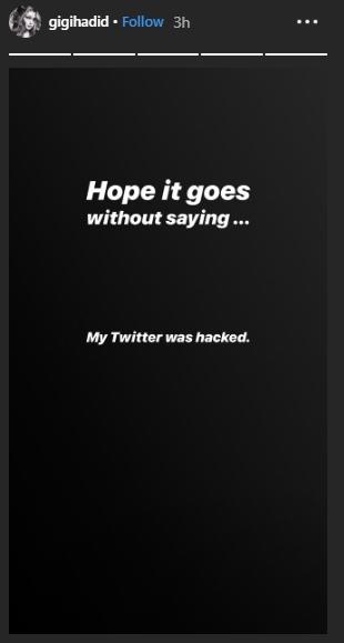 Gigi Hadid klarifikasi twitternya diretas. (Instagram/@gigihadid)
