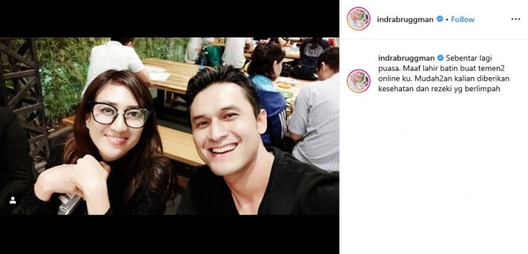 Indra Bruggman dan Helmalia Putri (Instagram/@indrabruggman)