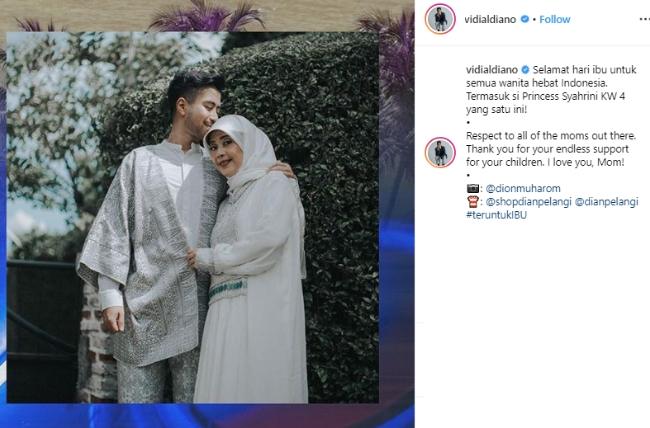 Vidi Aldiano dan Ibundanya. (Instagram/@vidialdiano)