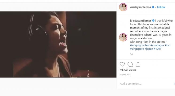 Krisdayanti saat rekaman di Singapura. (Instagram/@krisdayantilemos)