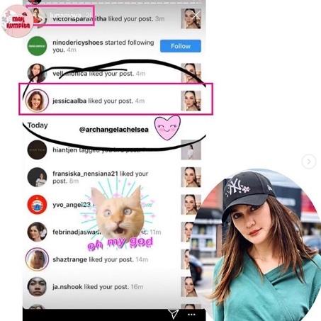 Jessica Alba nge-like postingan Luna Maya. [Instagram]