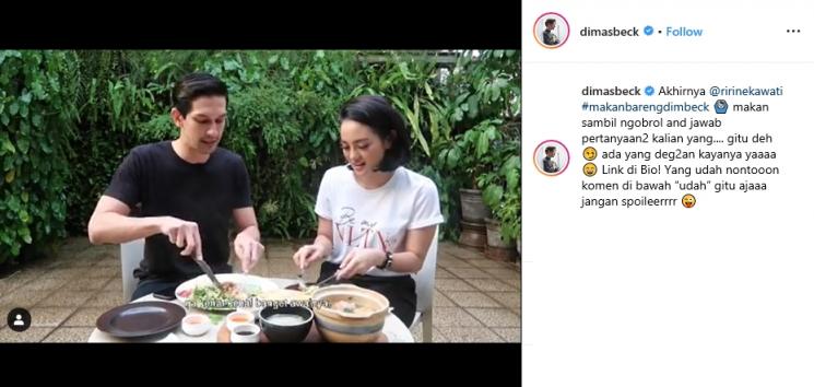 Dimas Beck dan Ririn Ekawati (Instagram/@dimasbeck)