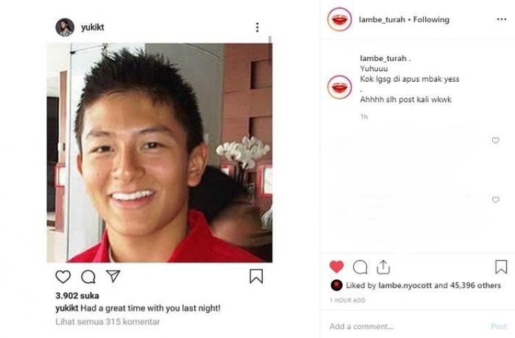 Rio Haryanto (Instgaram @lambe_turah)