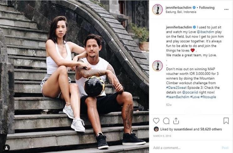Jennifer Bachdim dan Irfan Bachdim (Instagram @jenniferbachdim)