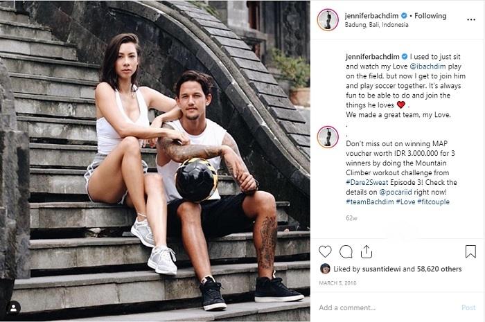 Jennifer Bachdim dan Irfan Bachdim (Instagram @jenniferbachdim)