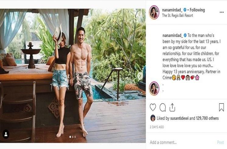 Nana Mirdada dan Andrew White (Instagram @nanamirdad_)