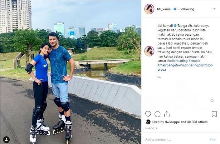 Titi Kamal dan Christian Sugiono (Instagram @titi_kamall)
