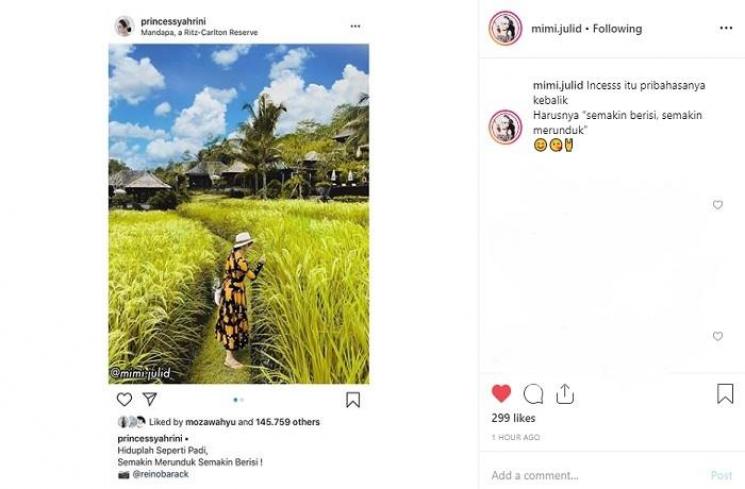 Syahrini (Instagram @mimi.julid)