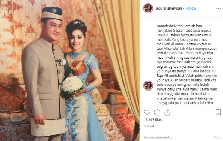 Nurah Syahfirah. (Instagram/@nourahsheivirah)