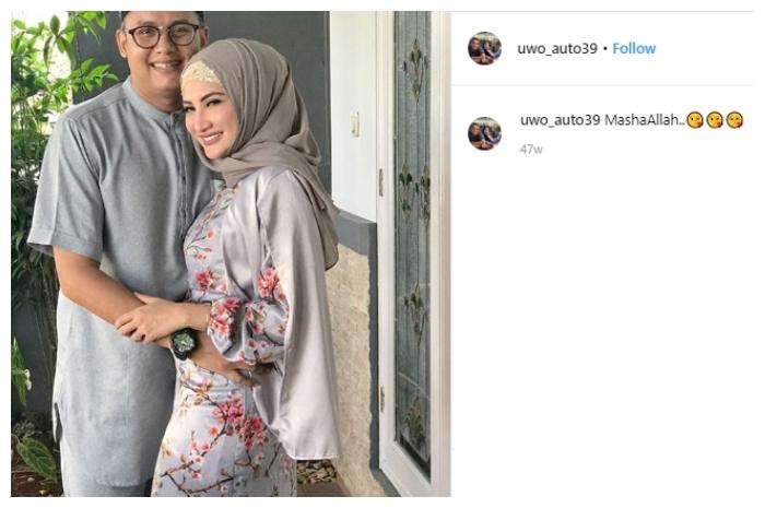 Potret mesra Natalie Sarah dan suaminya. (Instagram/@uwo_auto39)