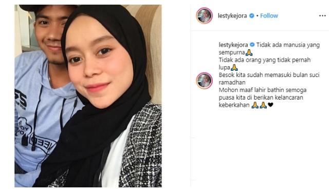 Lesty Kejora dan Rizki Dangdut Academy. (Instagram/@lestykejora)