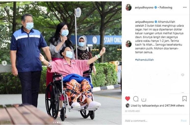 Ani Yudhoyono dan SBY (Instagram @aniyudhoyono)