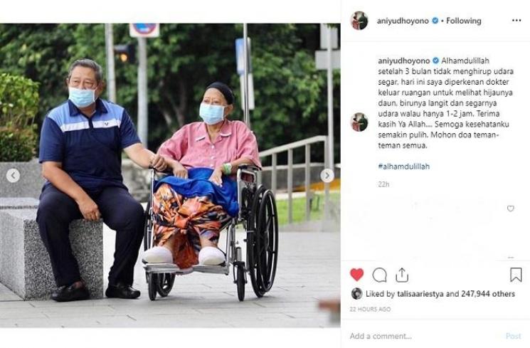 Ani Yudhoyono dan SBY (Instagram @aniyudhoyono)