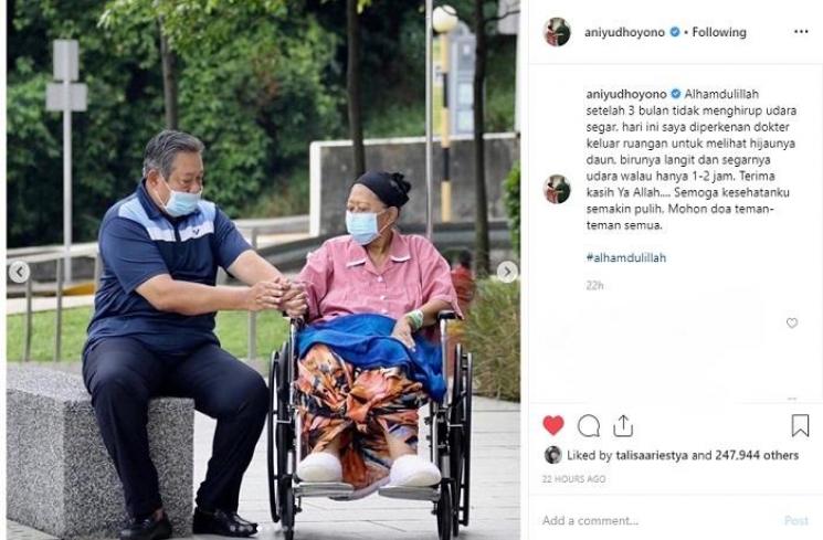 Ani Yudhoyono dan SBY (Instagram @aniyudhoyono)