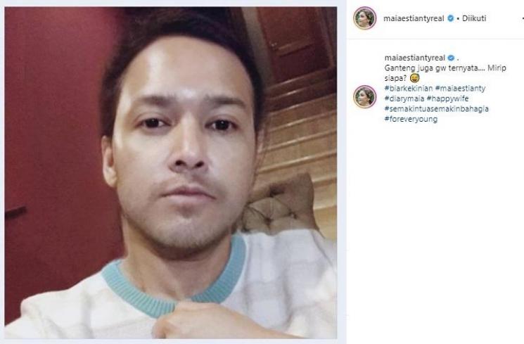 Maia Estianty jadi cowok. (Instagram/@maiaestiantyreal)