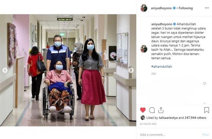 Ani Yudhoyono dan SBY (Instagram @aniyudhoyono)