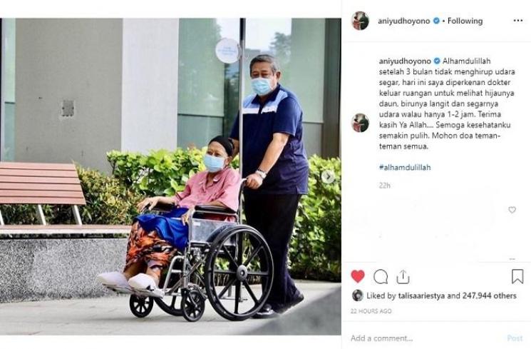 Ani Yudhoyono dan SBY (Instagram @aniyudhoyono)
