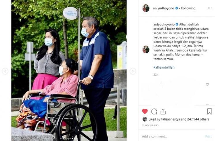 Ani Yudhoyono dan SBY (Instagram @aniyudhoyono)