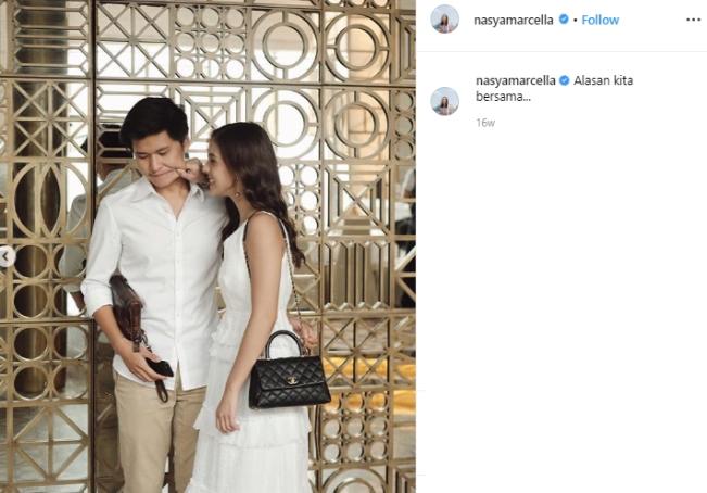 Nasya Marcella dan kekasihnya. (Instagram/@nasyamarcella)