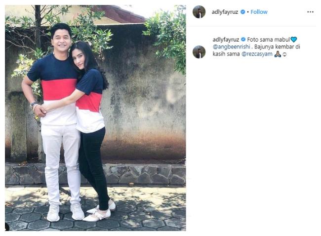 Adly Fayruz dan Angbeen Rishi. (Instagram/@adlyfayruz)