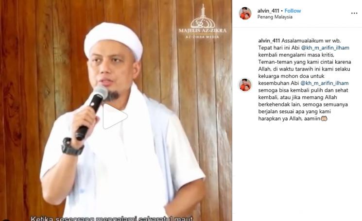 Alvin kabari kondisi ayahnya (Instagram/@alvin_411)