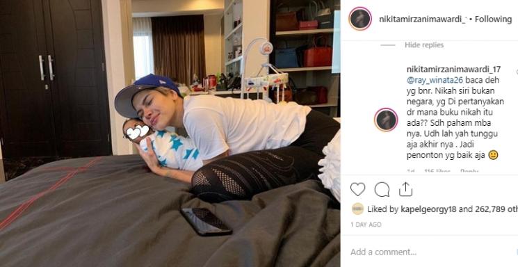 Jawaban Nikita Mirzani. (Instagram/@nikitamirzanimawardi_17)