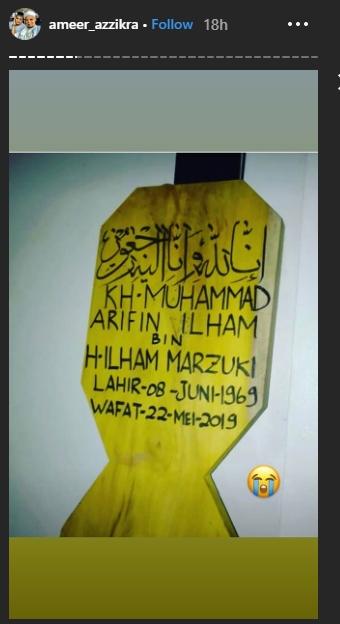 Instastory Ameer Azzikra (Instagram/@ameer_azzikra)