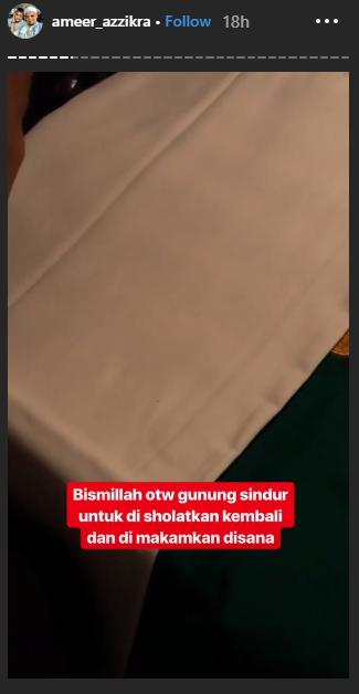 Instastory Ameer Azzikra (Instagram/@ameer_azzikra)
