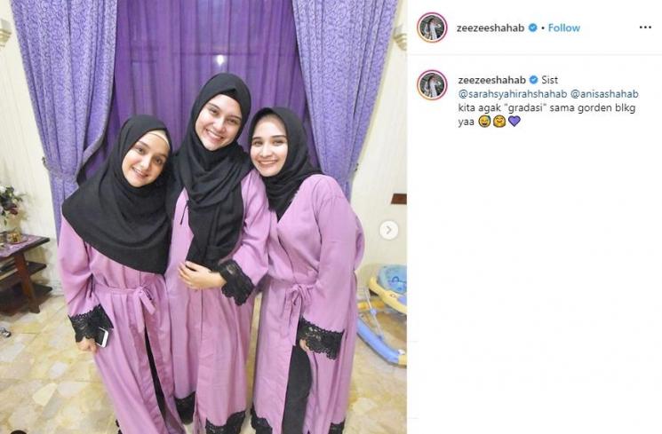 Zee Zee Shahab dan Kedua Adiknya (Instagram/@zeezeeshahab)