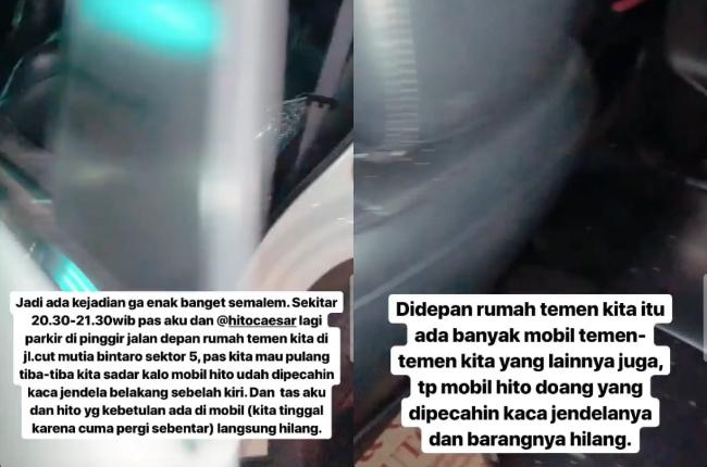 Felicya Angelista dan Caesar Hito kerampokan (Instagram/@felicyangelista_)