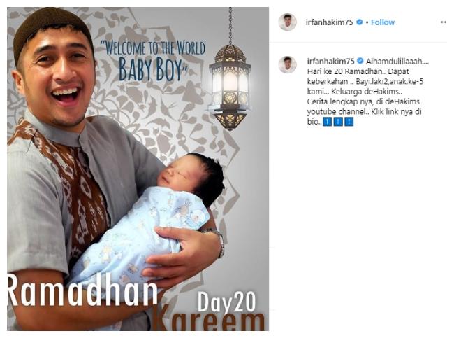 Irfan Hakim dan putra gantengnya. (Instagram/@irfamhakim75)