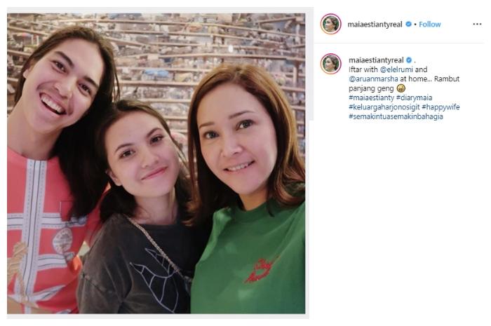 Kedekatan Maia Estianty dan Marsha Aruan. (Instagram/@maiaestiantyreal)