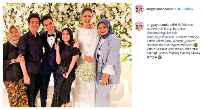 Angga Yunanda dan Dinda Yunarmi. (Instagram/@anggayunandareal16)