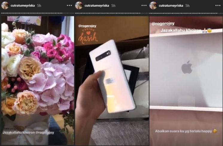 Hadiah dari Roger Danuarta untuk Cut Meyriska (Instagram @cutratumeyriska)