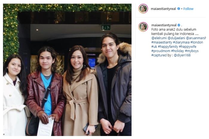 Kedekatan Maia Estianty dan Marsha Aruan. (Instagram/@maiaestiantyreal)