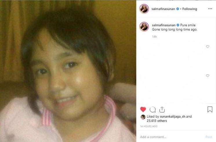 Potret jadul Salmafina Sunan (Instagram @salmafinasunan)