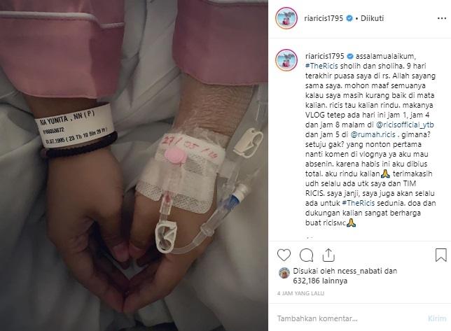 Ria Ricis sakit. (Instagram/@riaricis1795)