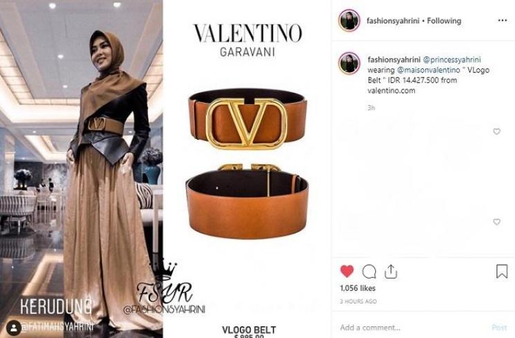 Syahrini (Instagram @fashionsyahrini)