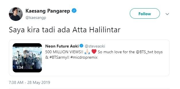 Tweet Kaesang Pangarep. (Twitter/@kaesangp)
