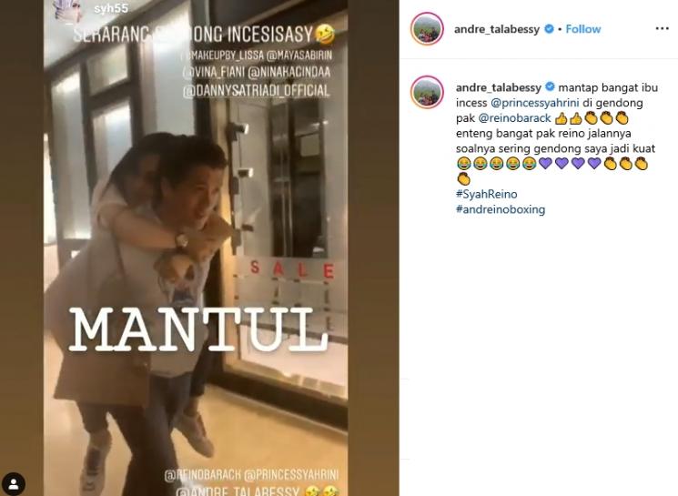 Syahrini dan Reino Barack (Instagram/@andre_talabessy)