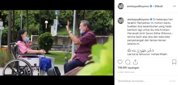 Ibu Ani Yudhoyono (Instagram/@annisayudhoyono)