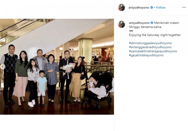 Ani Yudhoyono dan cucu-cucunya (Instagram/@aniyudhoyono)