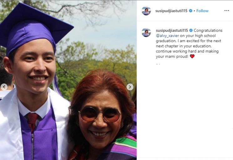 Putra Menteri Susi Pudjiastuti Wisuda (Instagram/@susipudjiastuti115)