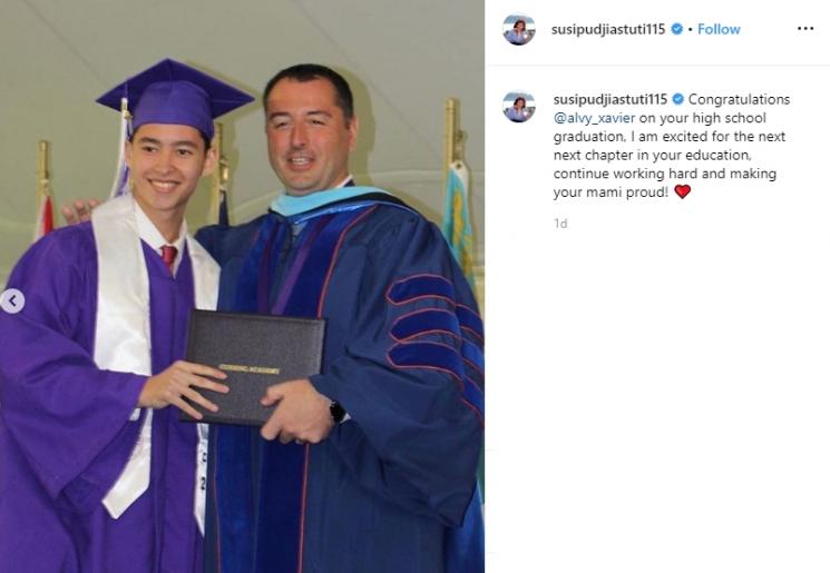 Putra Menteri Susi Pudjiastuti Wisuda (Instagram/@susipudjiastuti115)