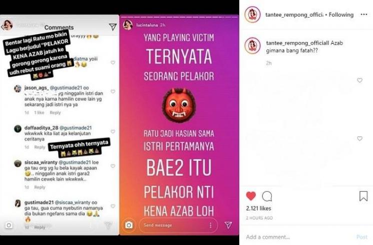 Unggahan Lucinta Luna (Instagram @tantee_rempong_officiall)
